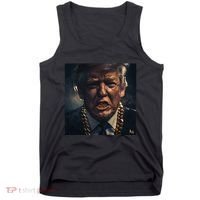 Donald Trump Gold Grillz Tank Top thumb 0