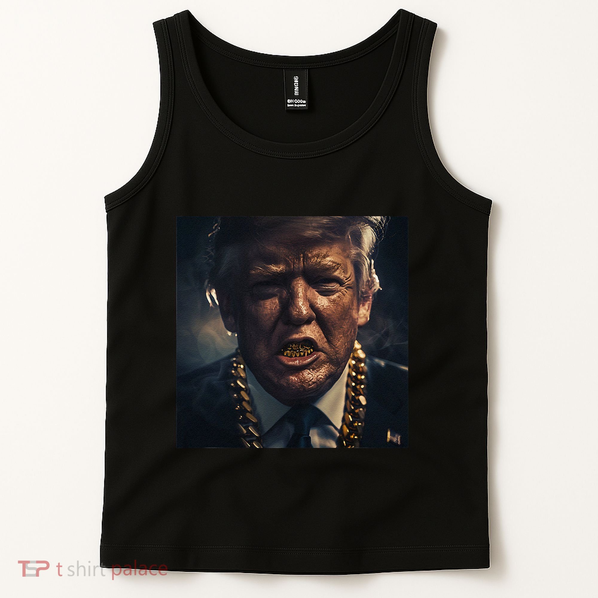 Donald Trump Gold Grillz Tank Top