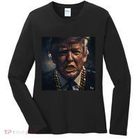 Donald Trump Gold Grillz Women's Long Sleeve Shirt thumb 0