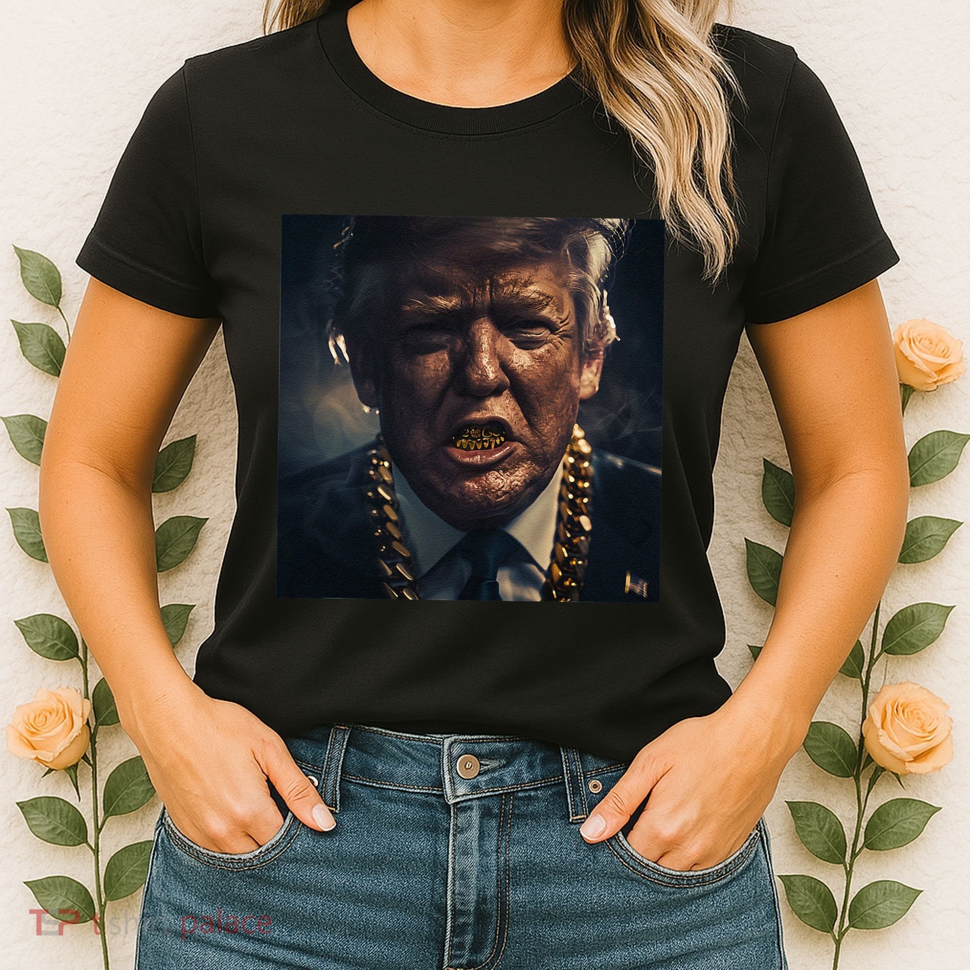 Donald Trump Gold Grillz Women's T-Shirt