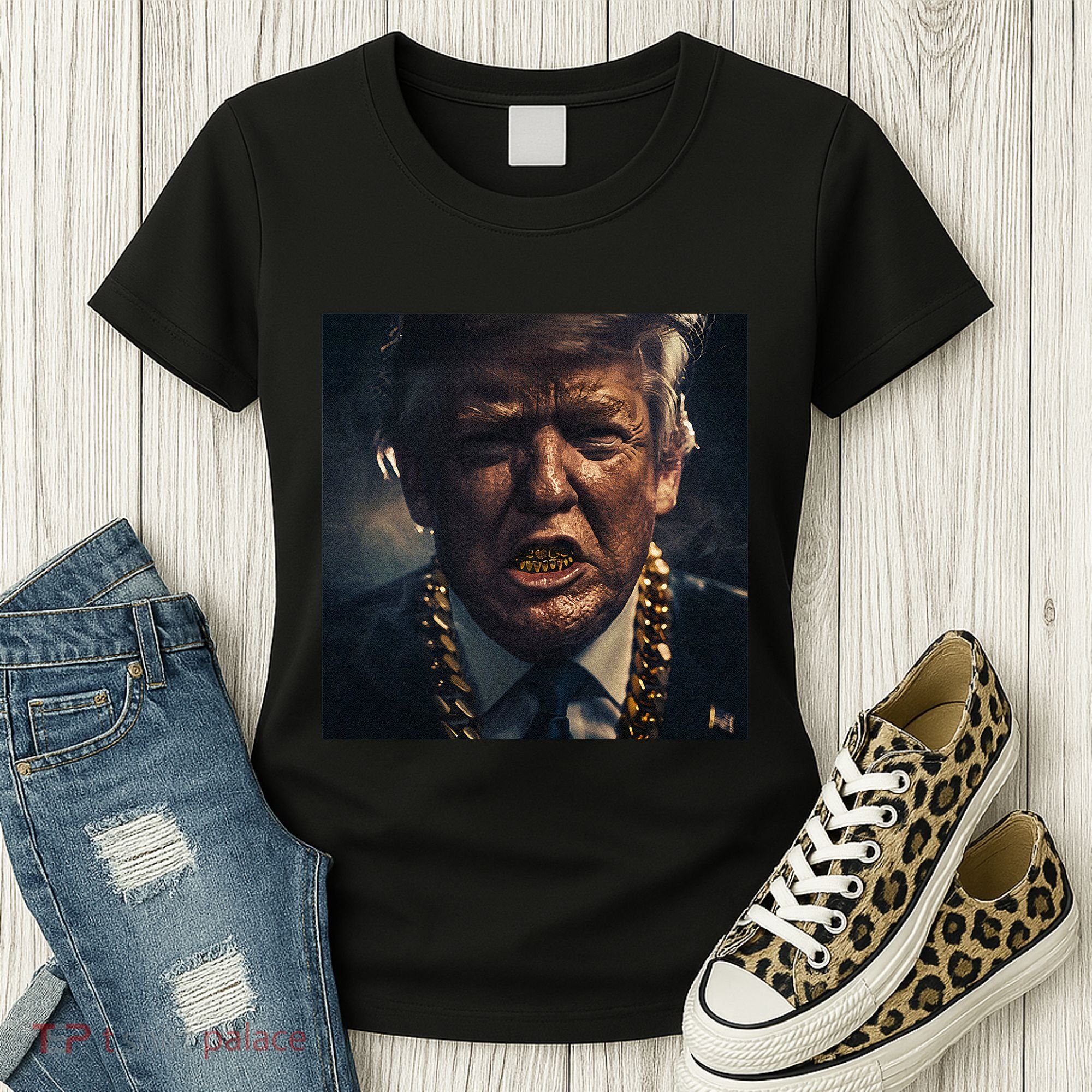 Donald Trump Gold Grillz Women's T-Shirt