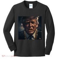 Donald Trump Gold Grillz Kids Long Sleeve Shirt thumb 0
