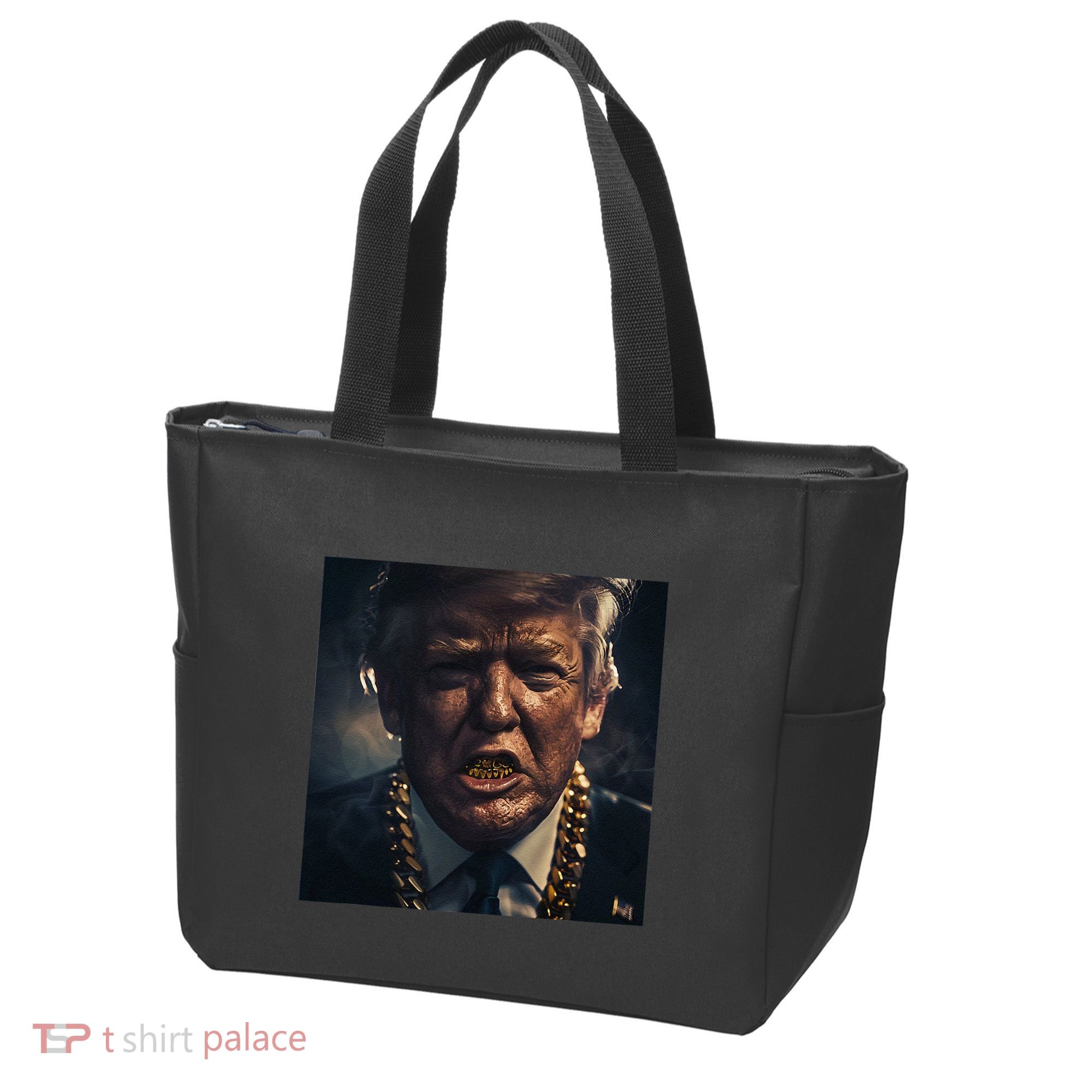 Donald Trump Gold Grillz Tote Bag