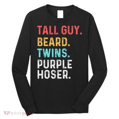 dude tall guy beard twins purple hoser Long Sleeve Shirt