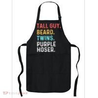 dude tall guy beard twins purple hoser Apron thumb 0