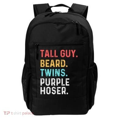 dude tall guy beard twins purple hoser Backpack
