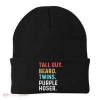 dude tall guy beard twins purple hoser Beanie thumb 0