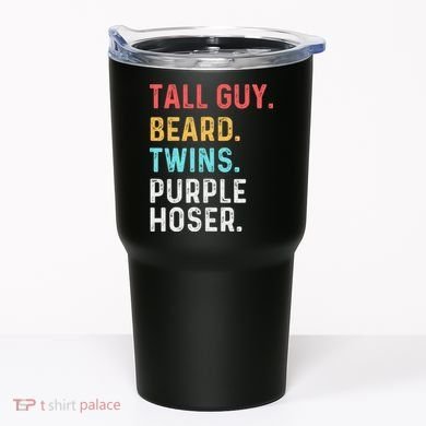 dude tall guy beard twins purple hoser Tumbler