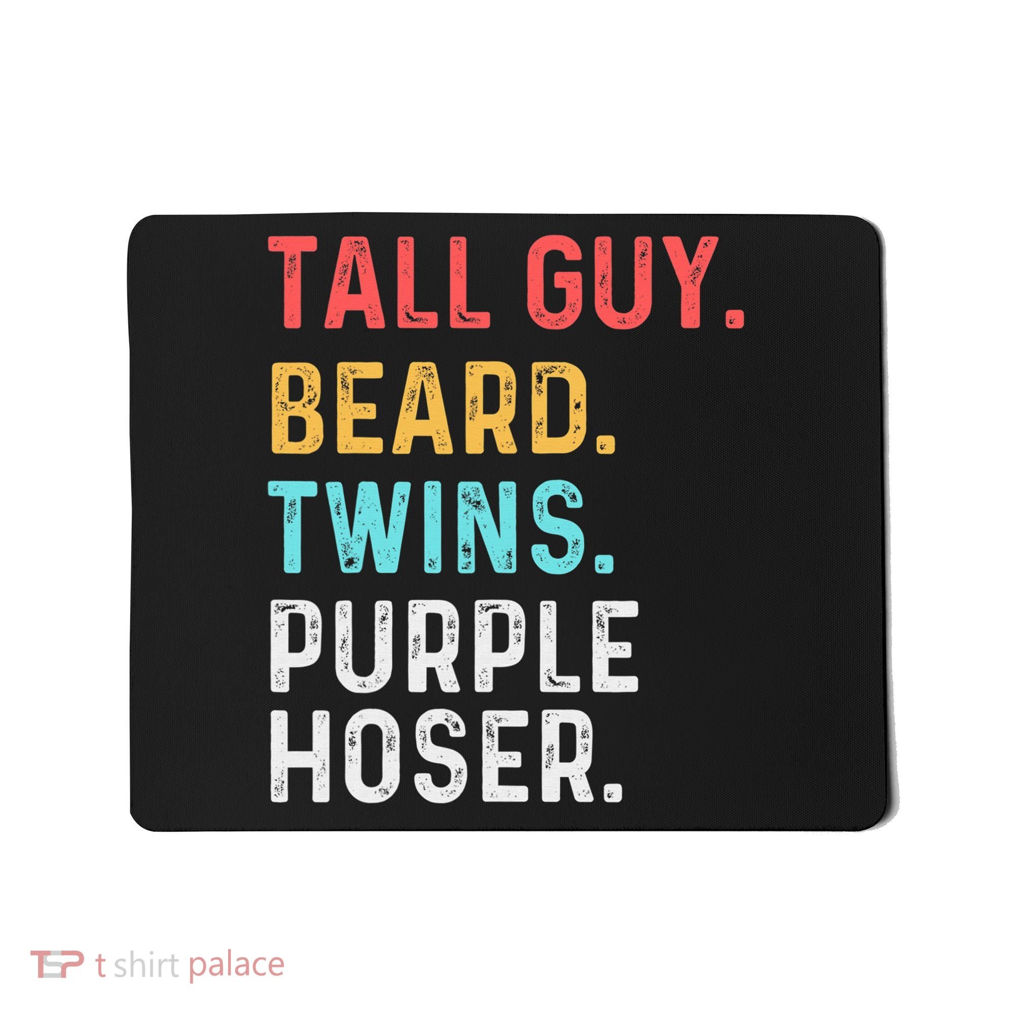 dude tall guy beard twins purple hoser Mousepad