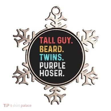 dude tall guy beard twins purple hoser Ornament