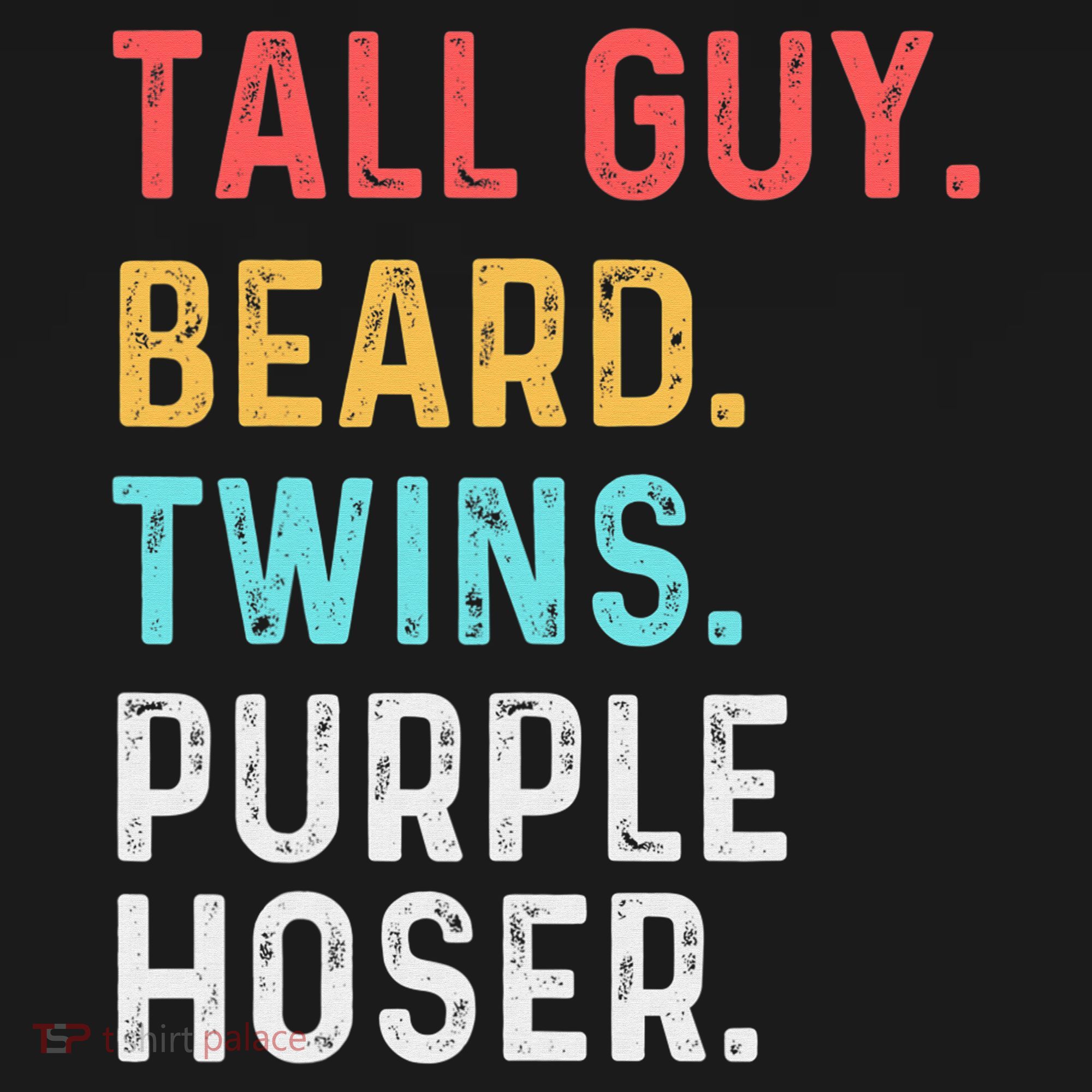 dude tall guy beard twins purple hoser Ornament