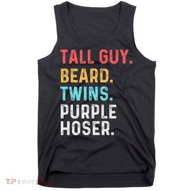 dude tall guy beard twins purple hoser Tank Top