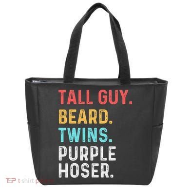 dude tall guy beard twins purple hoser Tote Bag