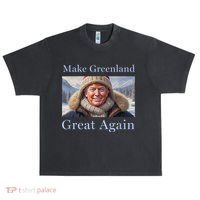 Donald Trump Greenland Funny Conservative Maga Urban Oversized Heavyweight T-Shirt thumb 0