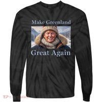 Donald Trump Greenland Funny Conservative Maga Tie-Dye Long Sleeve Shirt thumb 0