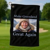 Donald Trump Greenland Funny Conservative Maga Golf Towel thumb 1