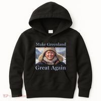 Donald Trump Greenland Funny Conservative Maga Kids Hoodie thumb 0