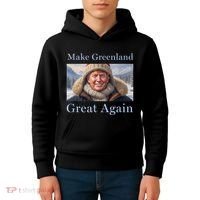 Donald Trump Greenland Funny Conservative Maga Kids Hoodie thumb 4