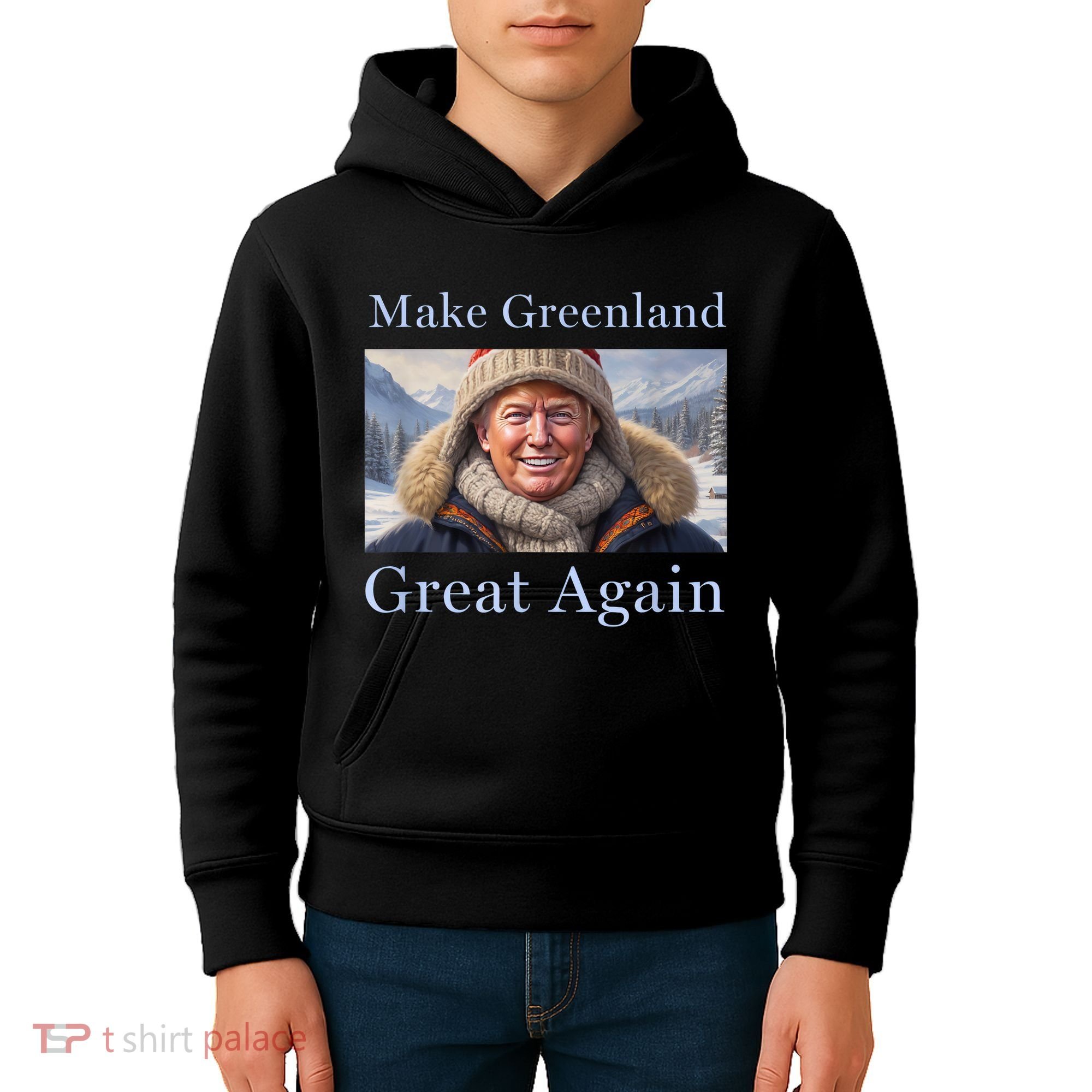 Donald Trump Greenland Funny Conservative Maga Kids Hoodie