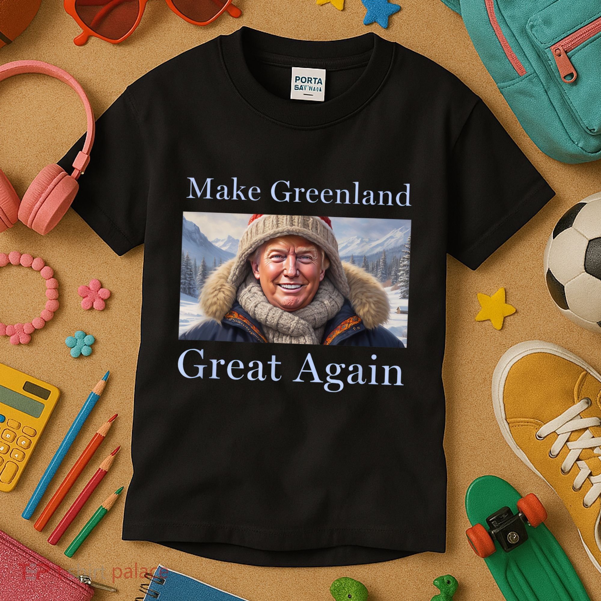 Donald Trump Greenland Funny Conservative Maga Kids T-Shirt