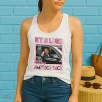 Donald Trump Get In Loser We Are Taking America Back Funny Trump Women's Tank Top thumb 2