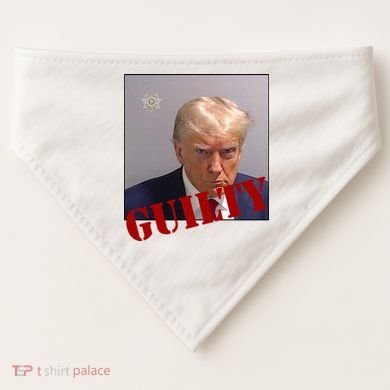 Donald Trump Guilty Mugshot USA-Made Doggie Bandana