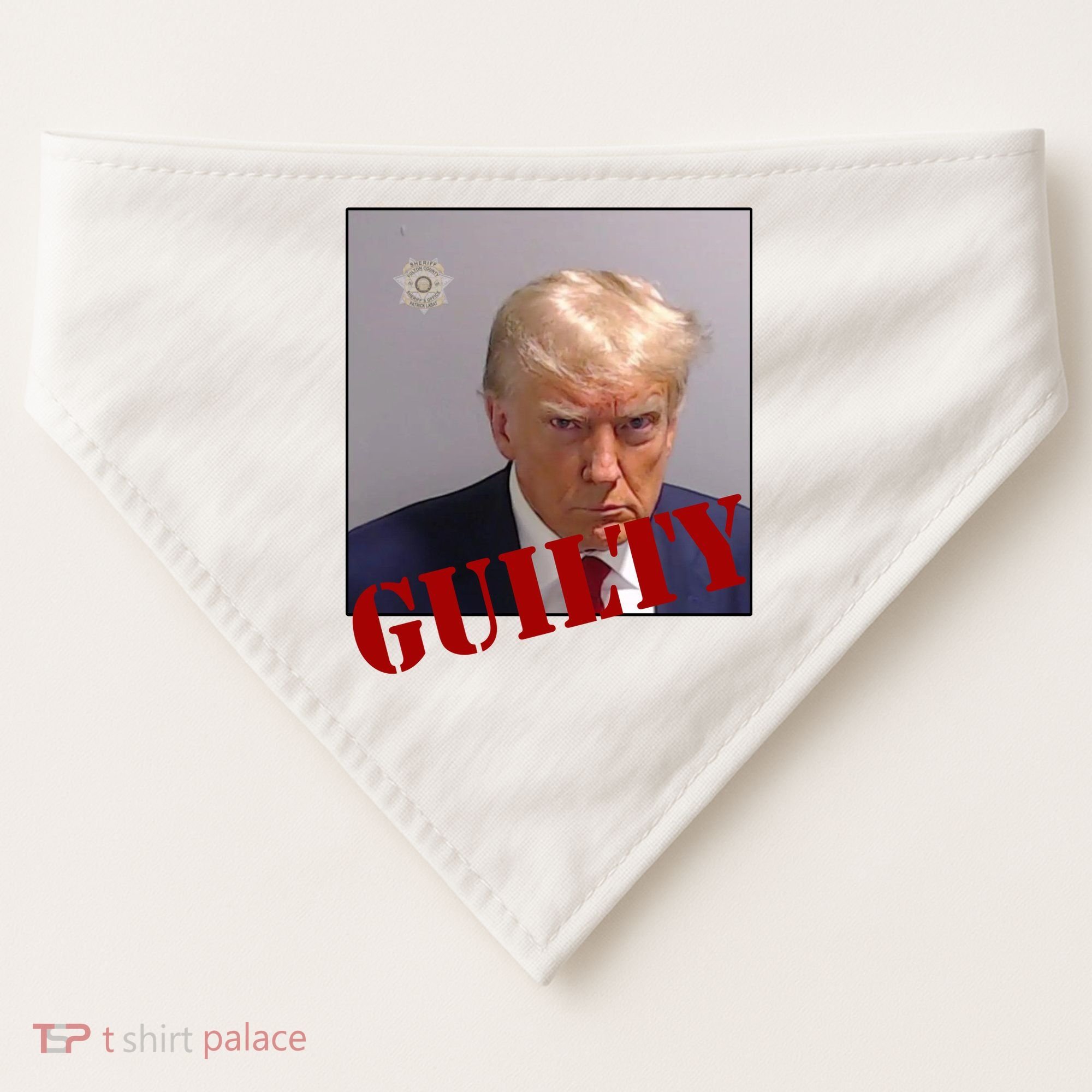 Donald Trump Guilty Mugshot USA-Made Doggie Bandana