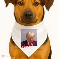 Donald Trump Guilty Mugshot USA-Made Doggie Bandana thumb 1