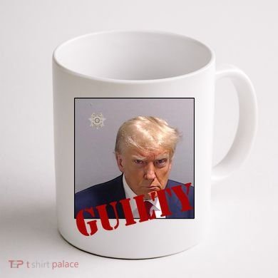 Donald Trump Guilty Mugshot Coffee Mug back