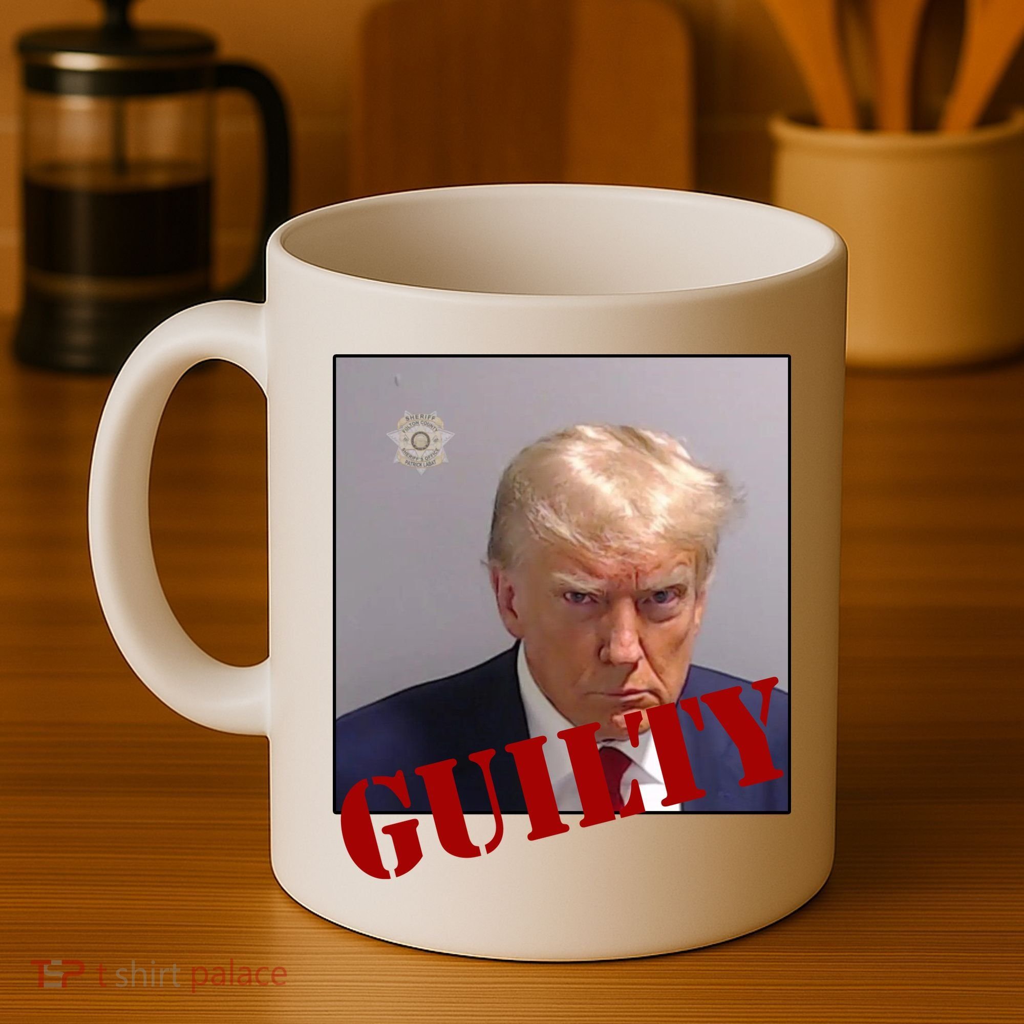 Donald Trump Guilty Mugshot Coffee Mug