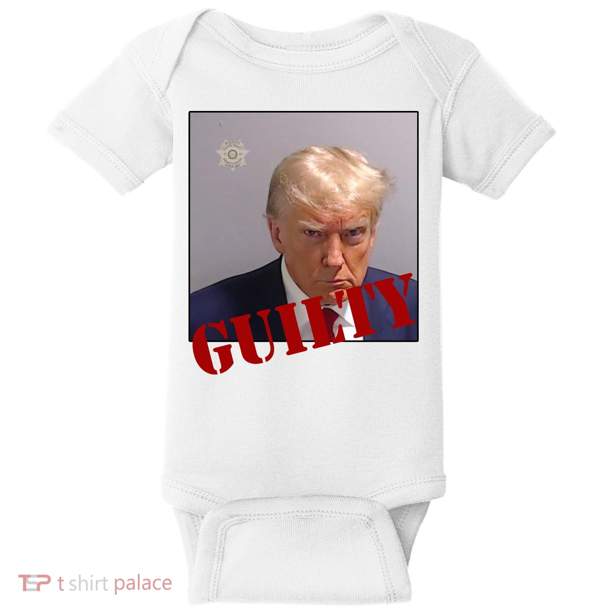 Donald Trump Guilty Mugshot Baby Bodysuit