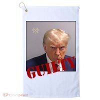 Donald Trump Guilty Mugshot Golf Towel thumb 0