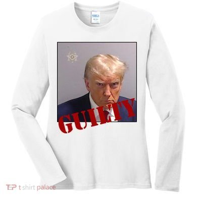 Donald Trump Guilty Mugshot Women's Long Sleeve Shirt