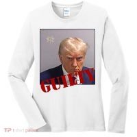 Donald Trump Guilty Mugshot Women's Long Sleeve Shirt thumb 0