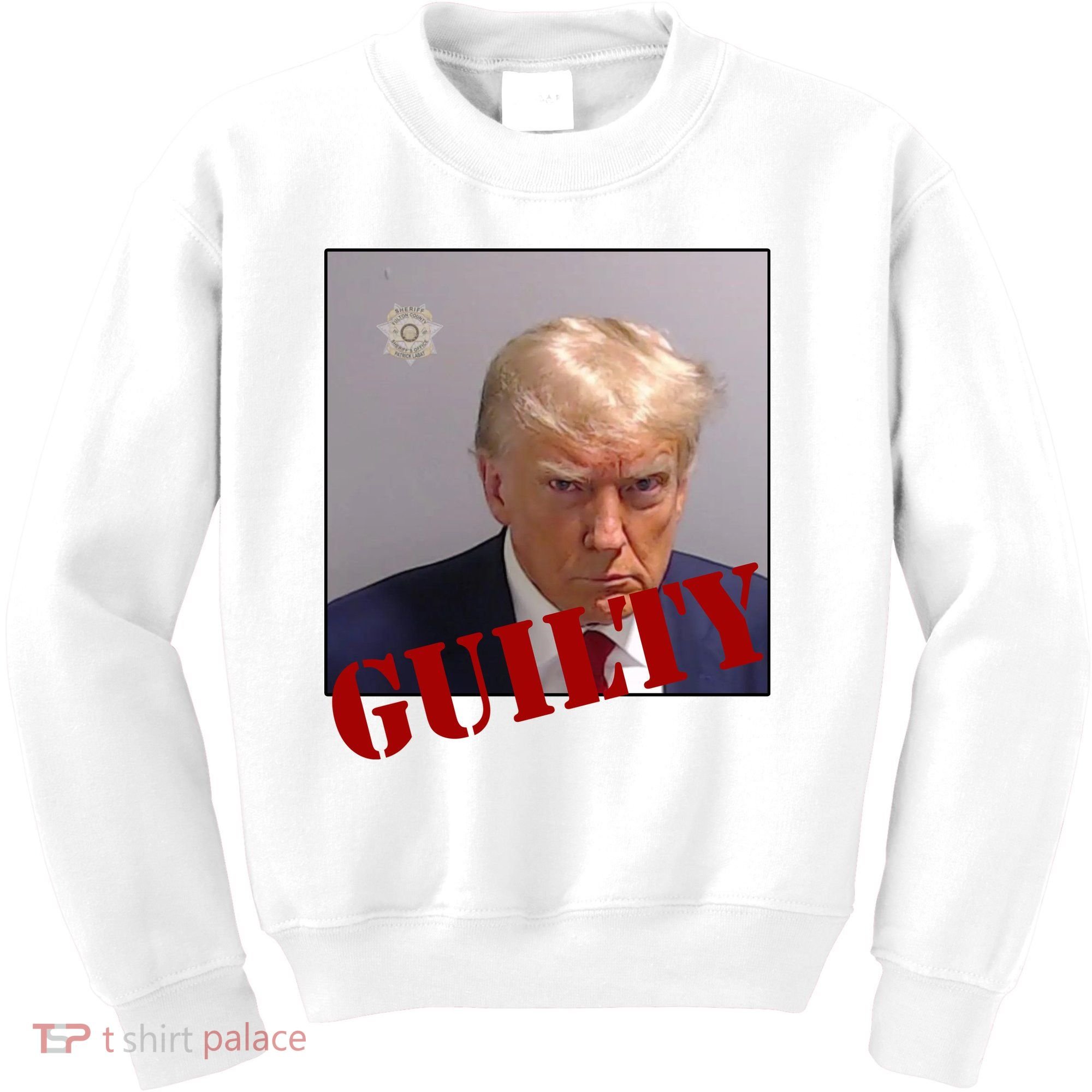 Donald Trump Guilty Mugshot Kids Sweatshirt