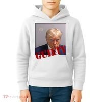 Donald Trump Guilty Mugshot Kids Hoodie thumb 4