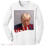 Donald Trump Guilty Mugshot Kids Long Sleeve Shirt thumb 0