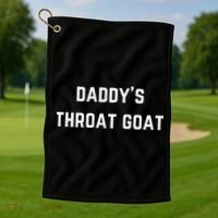 Daddys Throat Goat Golf Towel thumb 1