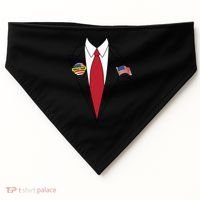 Donald Trump Halloween Costume Cute President Gift USA-Made Doggie Bandana thumb 0