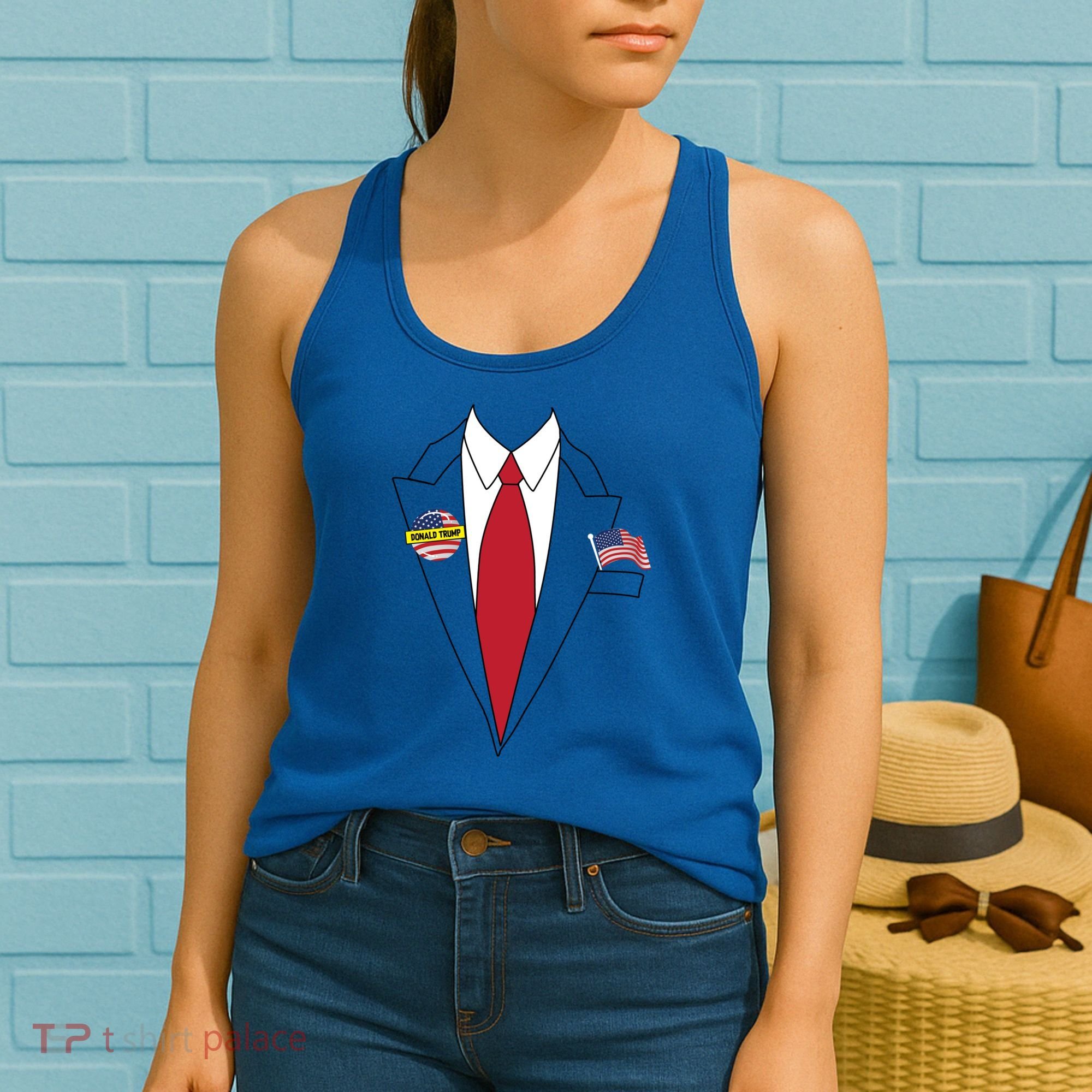 Donald Trump Halloween Costume Cute President Gift Women's Tank Top