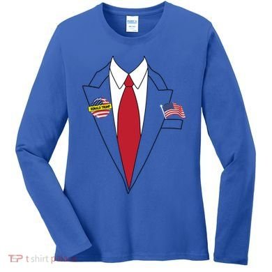 Donald Trump Halloween Costume Cute President Gift Women's Long Sleeve Shirt