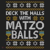 Deck The Halls With Matzo Balls Chanukkah Ugly Hanukkah Tumbler thumb 3