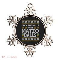 Deck The Halls With Matzo Balls Chanukkah Ugly Hanukkah Ornament thumb 0