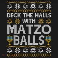 Deck The Halls With Matzo Balls Chanukkah Ugly Hanukkah Ornament thumb 1
