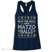 Deck The Halls With Matzo Balls Chanukkah Ugly Hanukkah Women's Tank Top thumb 0