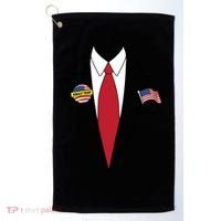 Donald Trump Halloween Costume Cute President Gift Golf Towel thumb 0
