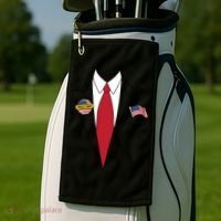 Donald Trump Halloween Costume Cute President Gift Golf Towel thumb 2