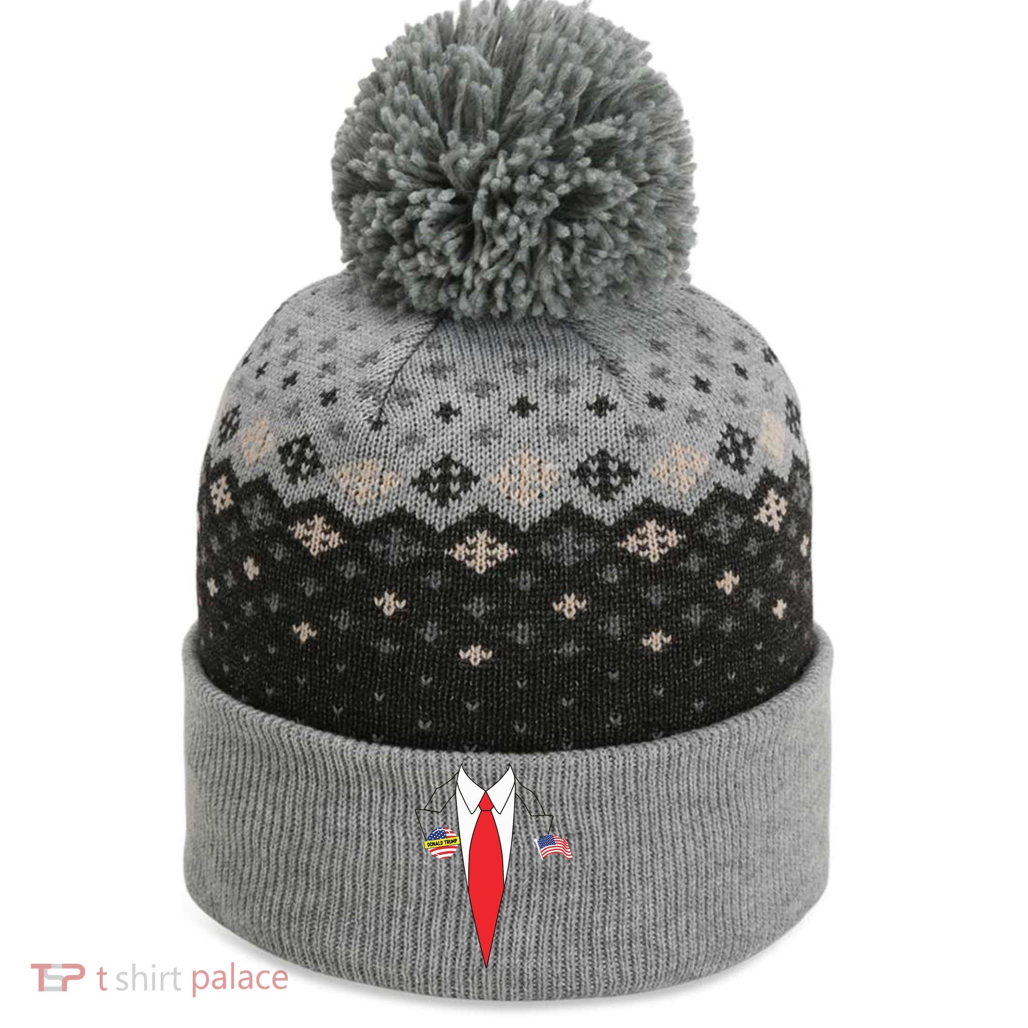 Donald Trump Halloween Costume Cute President Gift The Baniff Cuffed Pom Beanie