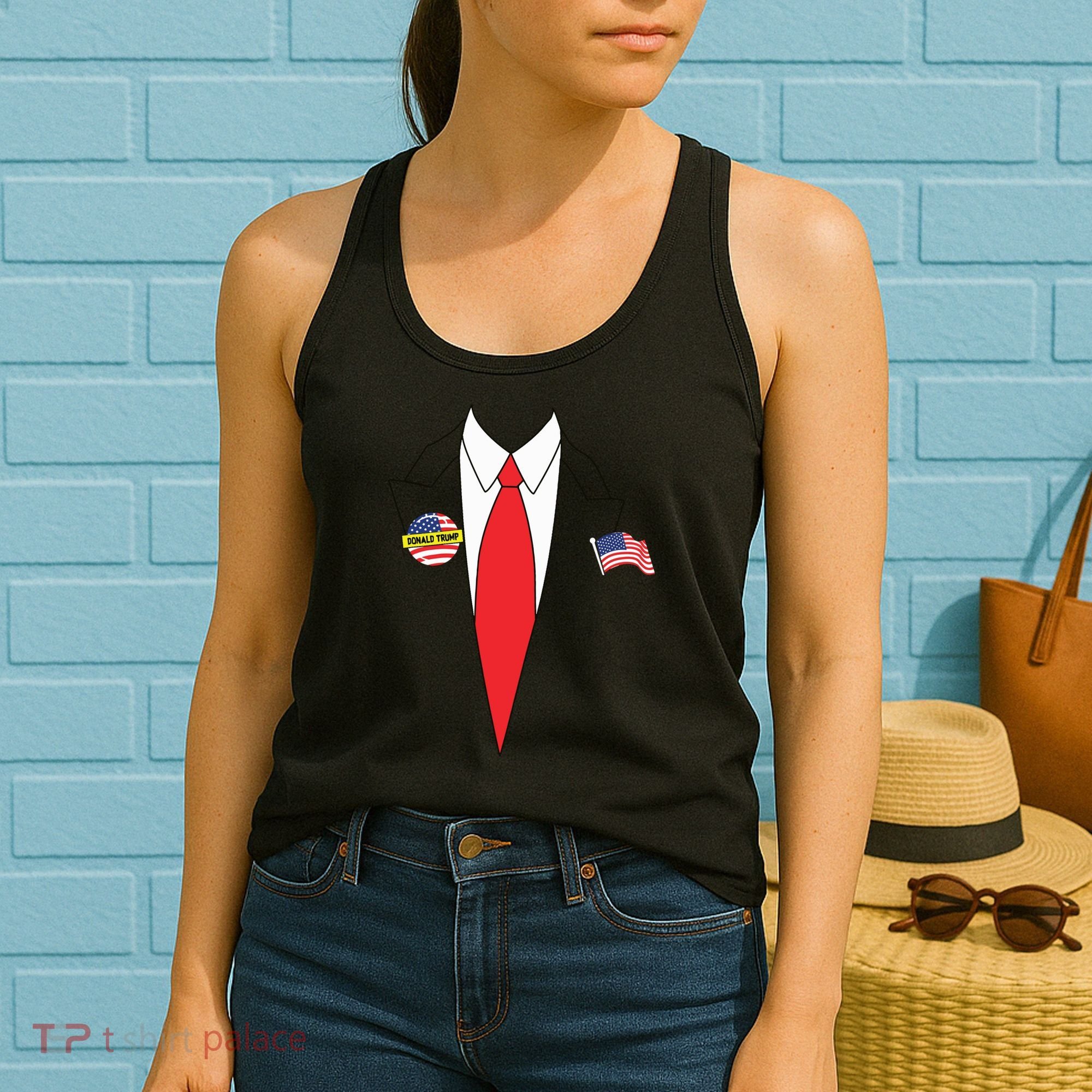Donald Trump Halloween Costume Cute President Gift Women's Tank Top