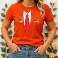 Donald Trump Halloween Costume Cute President Gift Women's T-Shirt thumb 2
